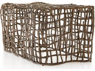 Luxecor Globetrotter Outdoor Aged Bronze Aluminum Metal Bench