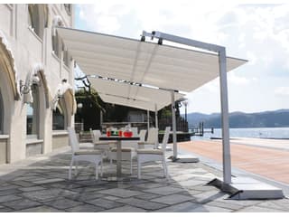 FIM Flexy 8 x 12 Foot Rectangular Offset Patio Umbrella | PatioLiving FIM Flexy 8 x 12 Foot Rectangular Offset Patio Umbrella | PatioLiving