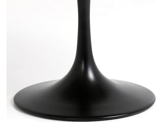 Four Hands Hughes Powell Round Wood Dark Rustic Black English Brown Oak Veneer Dining Table