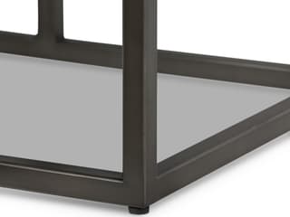 Four Hands Easton Dakota Warm Taupe Light Gunmetal Brown Leather Accent Bench