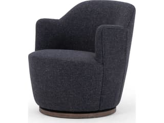 Westgate Aurora Swivel Blue Fabric Accent Chair