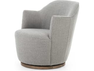 Westgate Aurora Swivel Gray Fabric Accent Chair