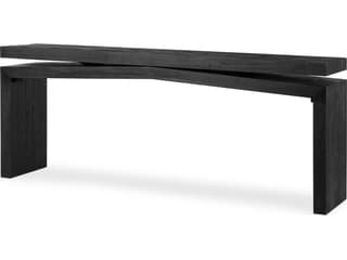 Matthes Console Table in Aged Black Pine