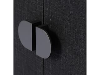 Four Hands Callahan Cressida 72" Black Linen Gunmetal Sideboard