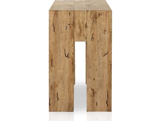 Four Hands Wesson Abaso Rectangular Rustic Wormwood Oak Console Table