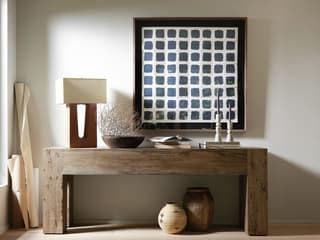 Four Hands Wesson Abaso Rectangular Rustic Wormwood Oak Console Table
