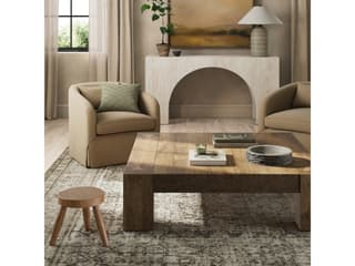 Four Hands Wesson Abaso Square Rustic Wormwood Oak Coffee Table