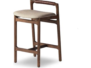 Baden Alcala Wheat Upholstered Counter Stool with Ash Wood Frame