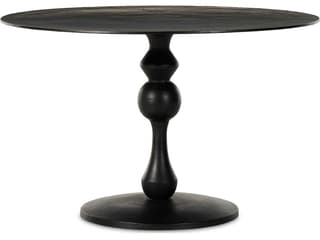 Four Hands Marlow Daffin Round Metal Black Antique Dining Table