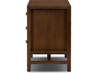Four Hands Patten 3-Drawers Brown Acacia Wood Nightstand