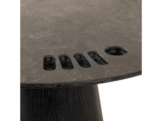 Four Hands Hughes Oak Wood Washed Black Bluestone Game Table