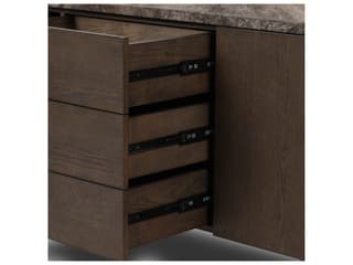 Four Hands Allston 72" Brown Oak Veneer Media Console