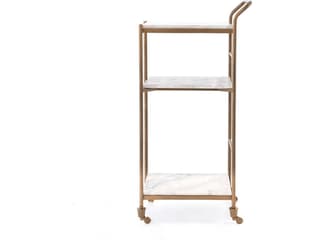 Four Hands Marlow Marble Gold Bar Cart