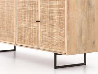 Four Hands Prescott Carmel 72" Mango Wood Natural Cane Gunmetal Sideboard