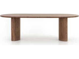 Four Hands Haiden Paden Oval Wood Seasoned Brown Acacia Solid Dining Table