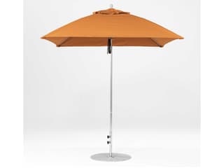 Frankford Monterey Custom Fiberglass Market 7.5 Foot Square Pulley Lift Outdoor Umbrella
