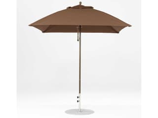 Frankford Monterey Custom Fiberglass Market 7.5 Foot Square Pulley Lift Outdoor Umbrella