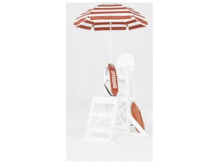 Frankford Quick Ship Outdoor Patio Umbrellas Lifeguard Silver Anodized Centerpole Outdoor Patio Umbrella - Fiberglass Ribs