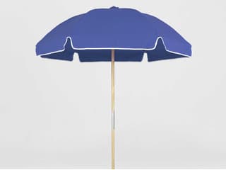 Frankford Avalon Custom Fiberglass Beach 6.5 Foot Hexagon Manual Lift Patio Umbrella
