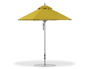 Frankford Greenwich Aluminum Silver Anodized 7.5 Foot Octagon Pulley Lift Outdoor Patio Umbrella