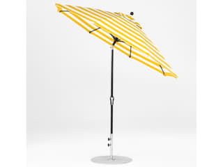 Frankford Monterey Market Fiberglass 9 Foot Octagon Crank Auto Tilt Patio Umbrella - Special Order Striped Fabric