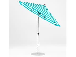 Frankford Monterey Market Fiberglass 9 Foot Octagon Crank Auto Tilt Patio Umbrella - Special Order Striped Fabric