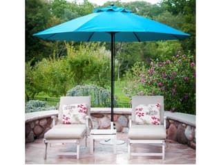 Frankford Quick Ship Monterey Market Fiberglass 11 Foot Octagon Pulley Lift Outdoor Umbrella
