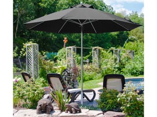 Frankford Quick Ship Monterey Market Fiberglass 11 Foot Octagon Pulley Lift Outdoor Umbrella