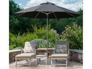 Frankford Quick Ship Monterey Market Fiberglass 11 Foot Octagon Pulley Lift Outdoor Umbrella