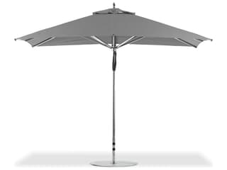 Frankford G-Series Greenwich Market Aluminum Silver Anodized 11 x 8.5 Foot Rectangular Double Pulley Lift Patio Umbrella