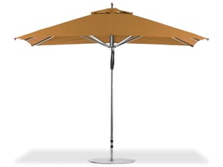 Frankford G-Series Greenwich Market Aluminum Silver Anodized 11 x 8.5 Foot Rectangular Double Pulley Lift Patio Umbrella