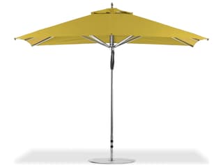 Frankford G-Series Greenwich Market Aluminum Silver Anodized 11 x 8.5 Foot Rectangular Double Pulley Lift Patio Umbrella