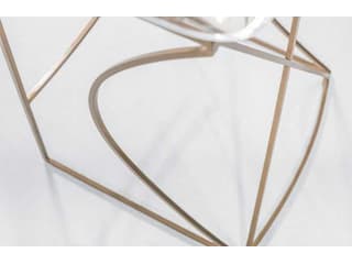 Gabby Johnson Antique Gold & Clear Acrylic Counter Stool
