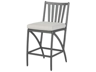 Amari Aluminum Carbon Stationary Patio Counter Stool - No Cushion