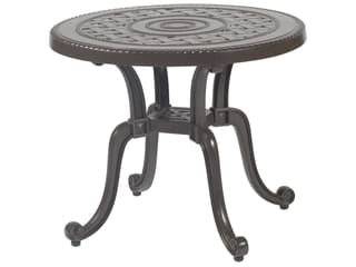 Gensun Grand Terrace Cast Aluminum Round Patio End Table