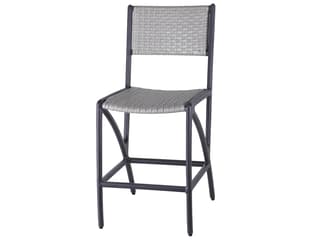 Gensun Amari Woven Aluminum Carbon Stationary Patio Counter Stool