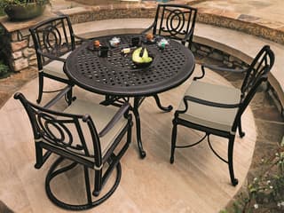 Gensun Bel Air Cushion Cast Aluminum Outdoor Dining Set