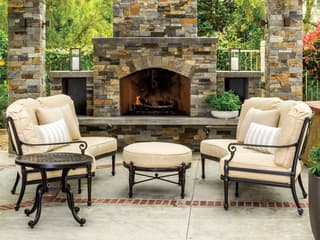 Gensun Grand Terrace Cast Aluminum Cushion Patio Lounge Set