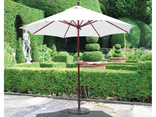 Galtech Quick Ship Wood 9 Foot Octagon Double Pulley Lift Outdoor Umbrella