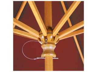 Galtech Quick Ship Wood Light 9 Foot Octagon Push Up Lift Outdoor Patio Umbrella