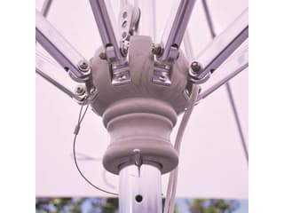 Galtech Quick Ship Commercial 11 Foot Silver Pulley Lift Outdoor Patio Umbrella