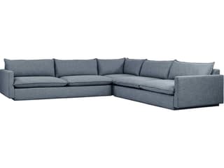 Sola Blue Upholstered Sectional Sofa