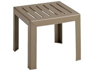 Bahai Resin Taupe Square Patio End Table