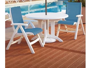 Grosfillex Jamaica Beach Resin Sling Outdoor Lounge Set