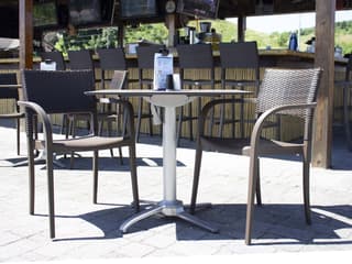 Grosfillex Java Resin Bronze Patio Dining Set