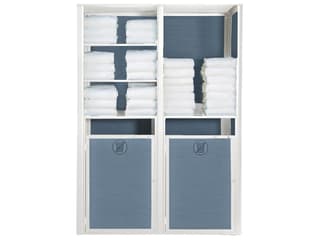 Grosfillex Sunset Sling Aluminum Mandras Blue/Glacier White Towel Valet Double Unit