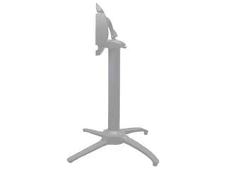 Grosfillex Quattro Aluminum Silver Gray Contact Terrace Dining Height Table Base