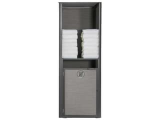 Grosfillex Sunset Sling Aluminum Solid Gray/Volcanic Black Towel Valet Single Unit