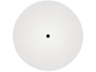 Grosfillex Molded Melamine Resin White Round Table Top with Umbrella Hole