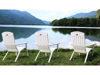 Grosfillex Westport Resin White Patio Lounge Set